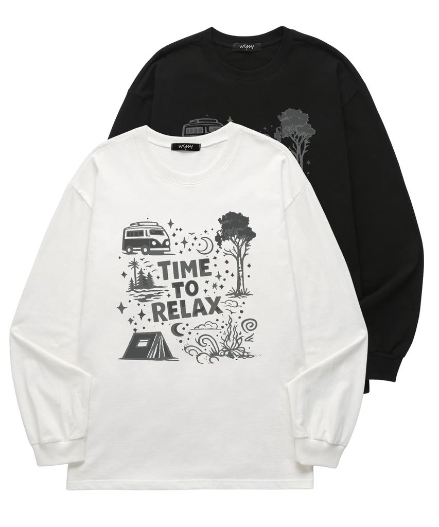 Wissi Time Relax Long Sleeve T-Shirt (Wls042) White