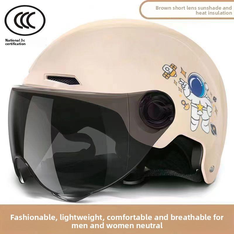 

Шлем для электромобиля серый летний мужской и женский мотоциклетный аккумуляторный автомобиль кепка для езды