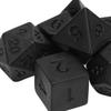 14PCS Polyhedral Dice Black Plastic Antioxidant Dice Set for Puzzle Game Board Game