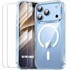 Case for iPhone 18 Pro Max, Shockproof Hard with Magnetic Ring - 2 Tempered Glasses