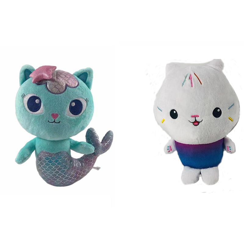 2pcs/lot Gabby's Dollhouse Plush Toy Mercat Mermaid Pandy Paw Cakey Kitty Fairy CatRat Stuffed Animal Plushie Doll Fan Girl Gift