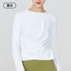 Naked quick-drying sports long-sleeved T-shirt cross-waist breathable yoga clothes sexy fashion loose fitness clothes women