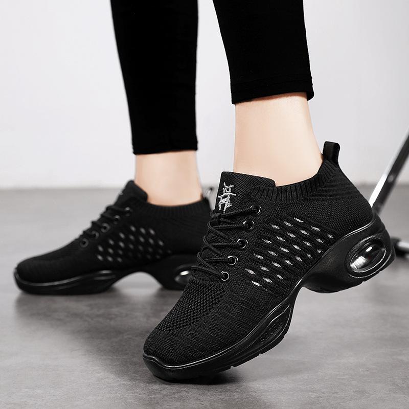 

Танцевальная обувь для взрослых, дышащие современные танцевальные сетчатые женские кроссовки с мягкой подошвой