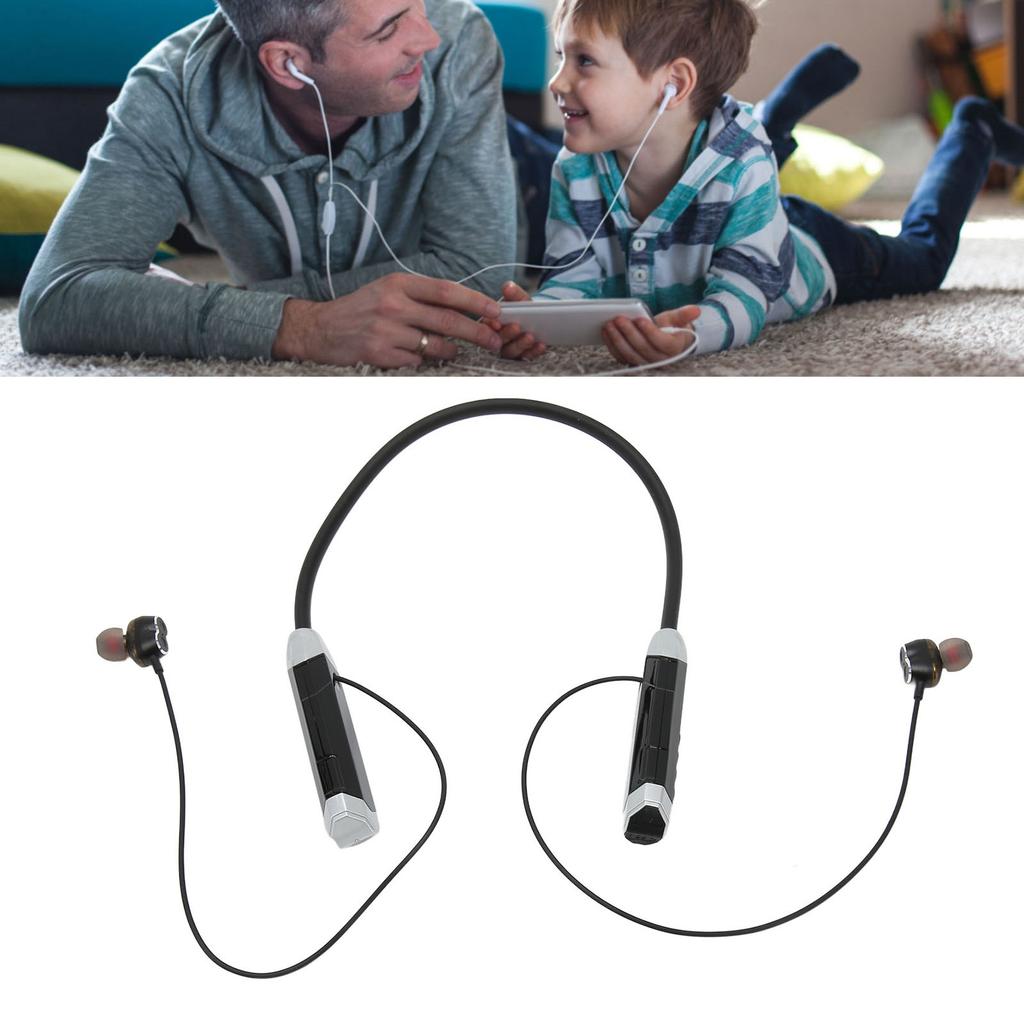 Bluetooth Neckband Headphone Stereo Waterproof Rechargeable Wireless Earbuds for Sports Running