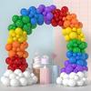 50PCS/Set Round Balloon Random Mix Color Latex Matte Balloon Inflater Holiday Suitable For Birthday Event Wedding Decoration ZYF