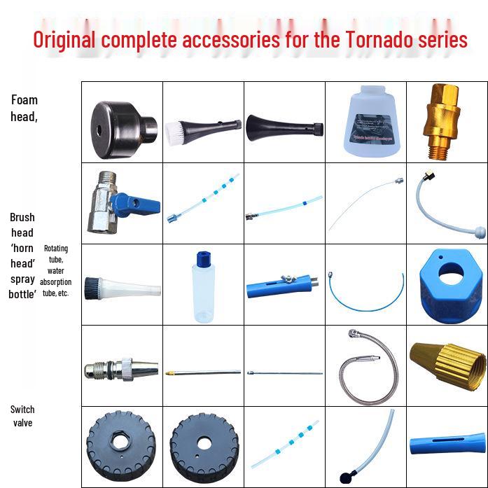 

High-Pressure Car Interior Cleaning Gun Nozzle & Accessories ABS Plastic