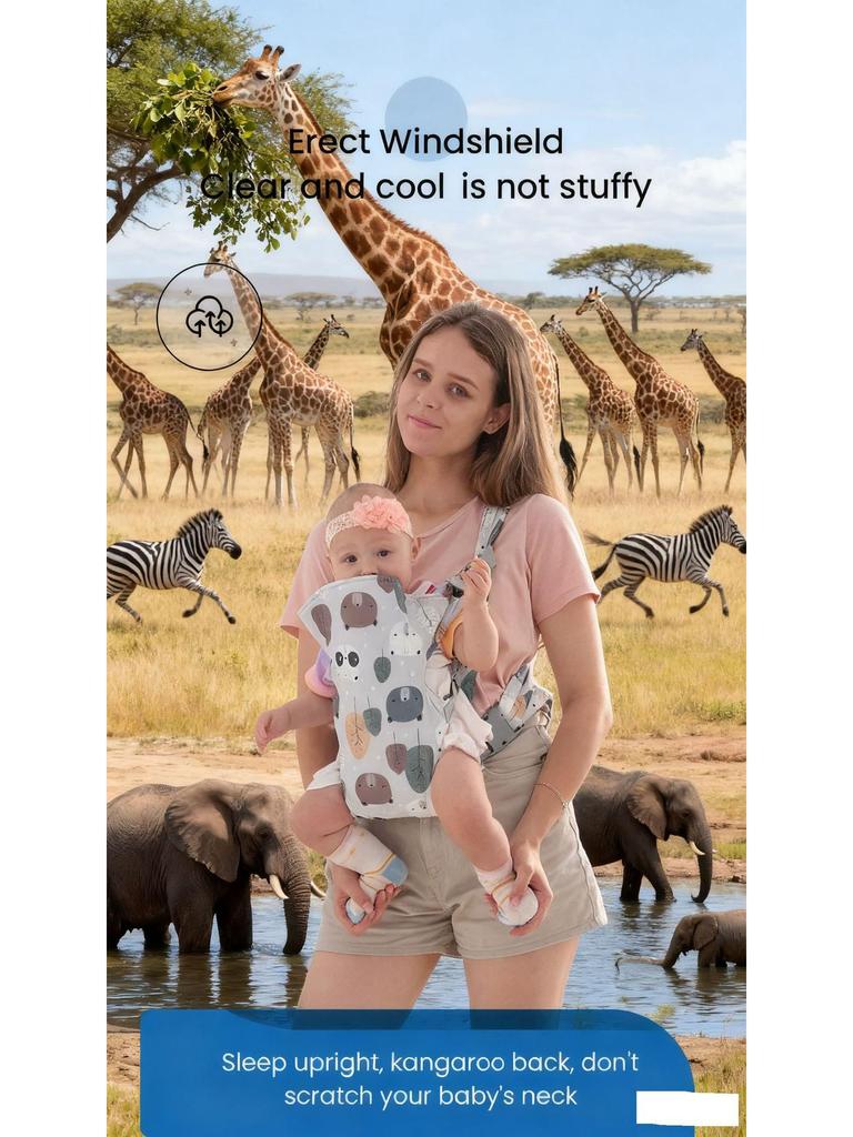 Multifunctional Baby Carrier & Front-Facing Waist Stool for Outings