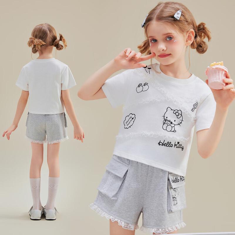 Hello Kitty Girl s Summer Lace Short Sleeve & Shorts Set 150