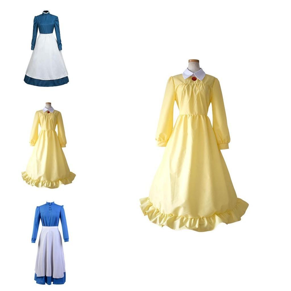Château Ambulant de Howl Sophie Robe Trapèze Polyester/Coton Tenue Cosplay