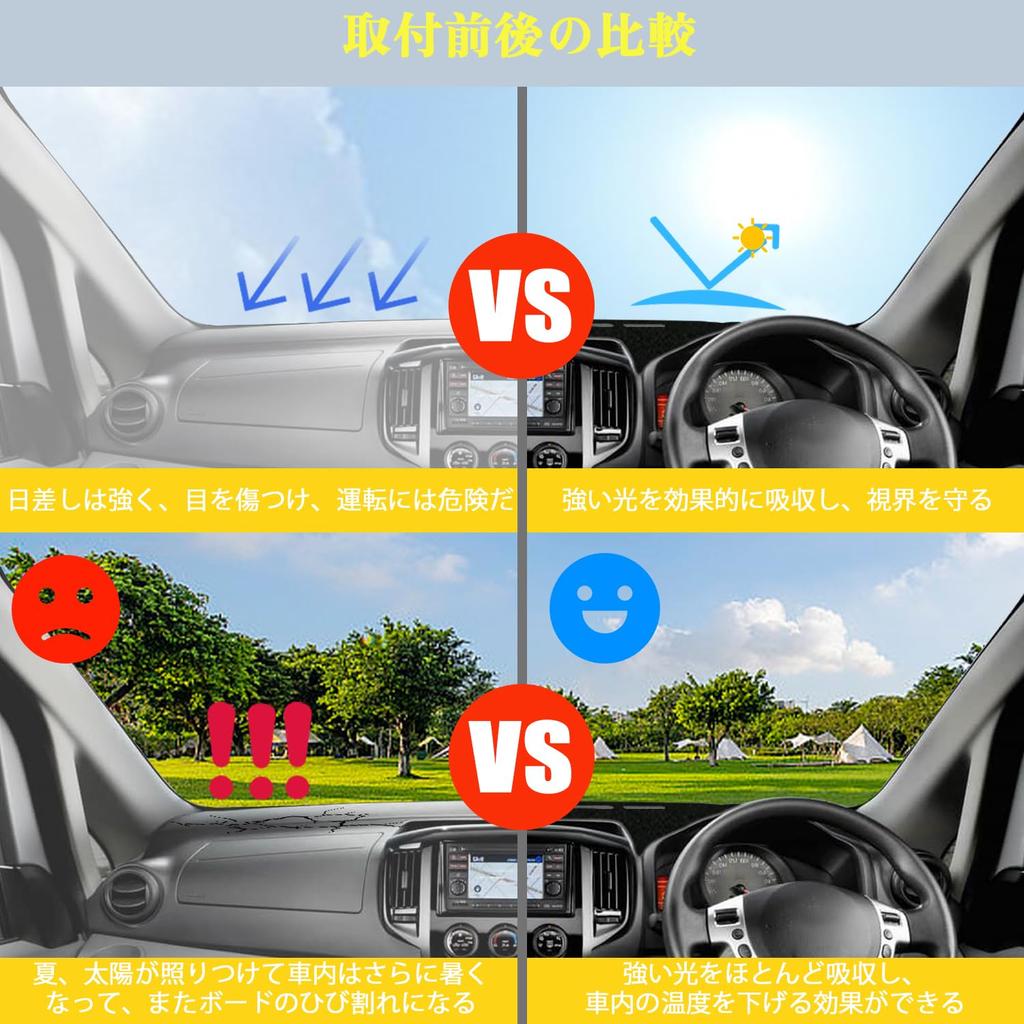 Blazeray Dashboard for Nissan NV200 2009 Interior Parts Polyester Material Sun Protection Durable 1 Piece Set Mat/Cover (May - Present) - - - - -