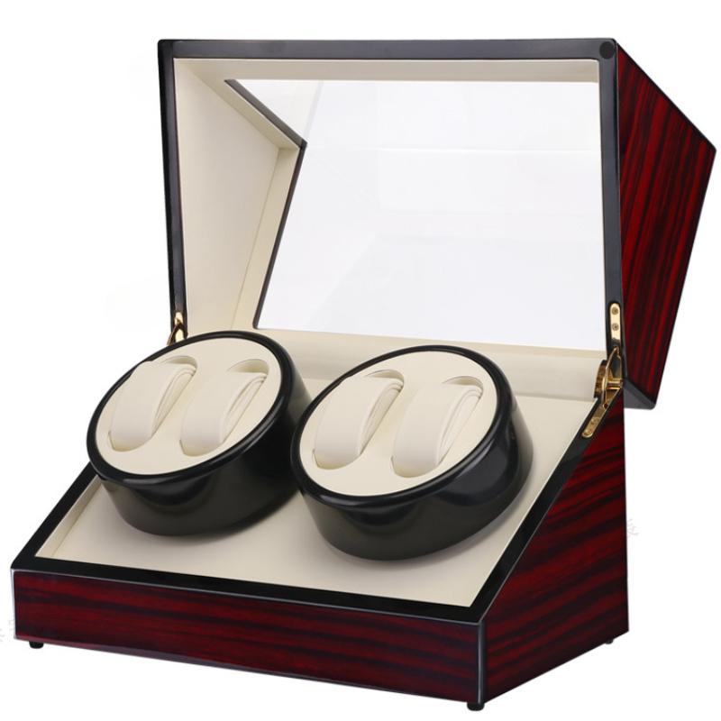 

4 Epitopes Watch Winders Automatic Rotating Motor Watches Winding Device Men Mechanical Wrist Watch Organizer Display Boxes