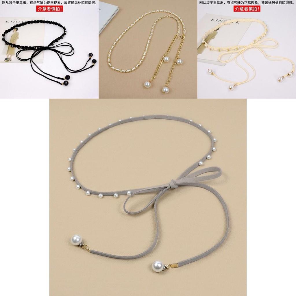 Pearl Elegant Fashion Waist Chain For Women Stylish Thin Waist Belt Dresses For