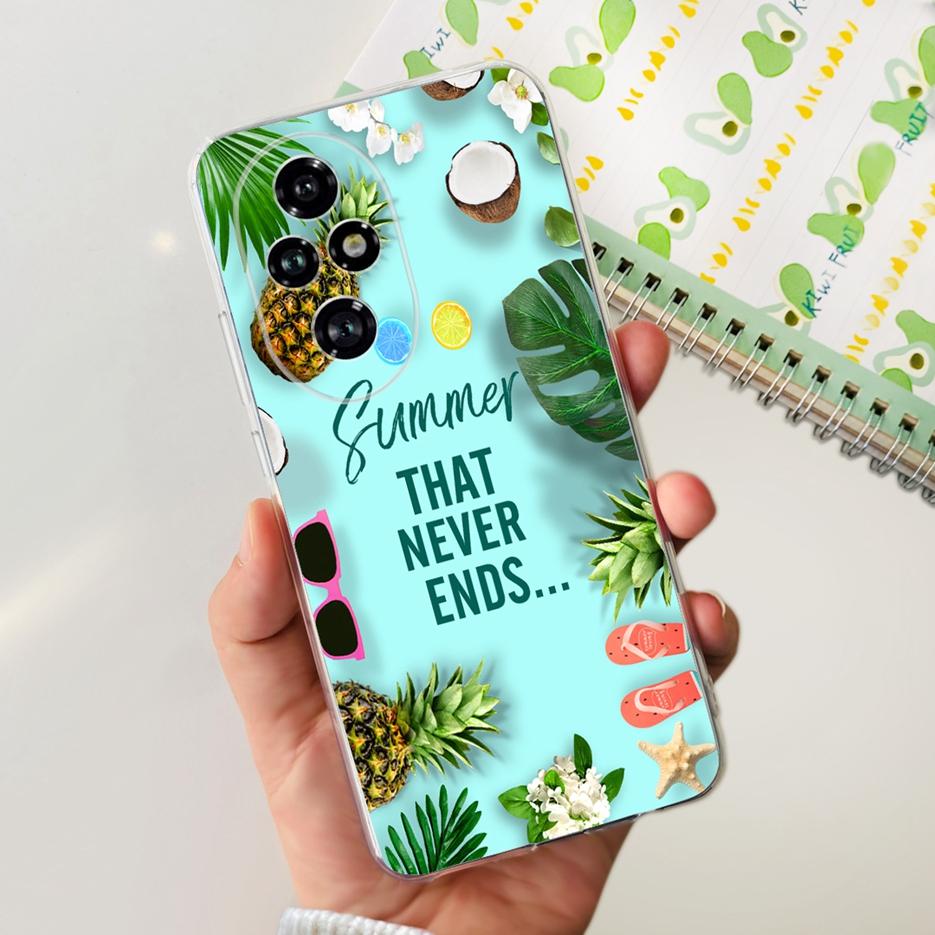 For Honor 200 Pro Case ELP-AN00 Cute Cat Painted Cover Clear Silicone Phone Case For Honor 200 Lite Honor200 Pro Soft TPU Fundas