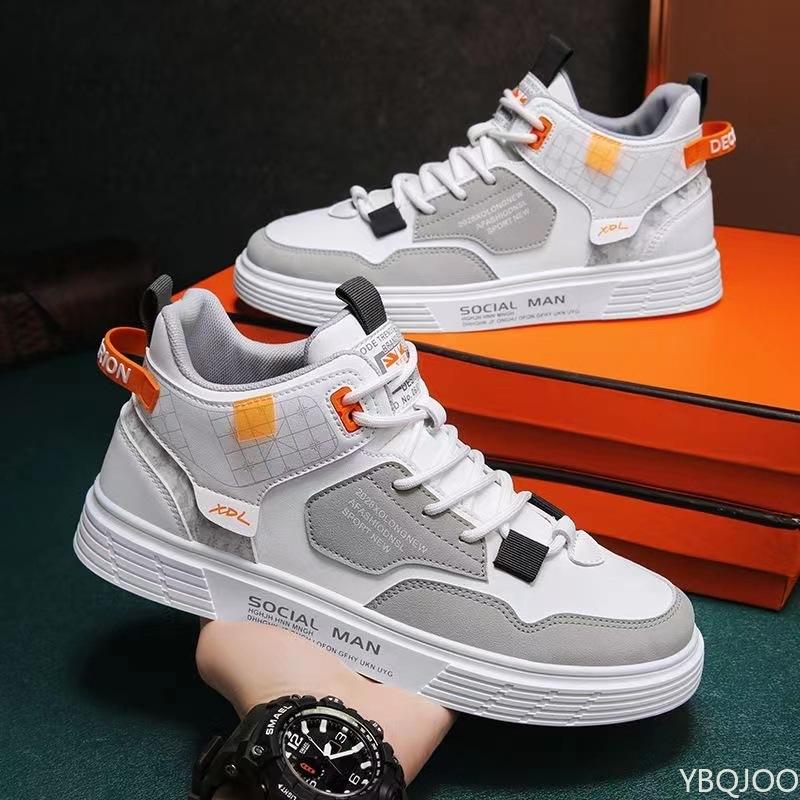 Fashion Spring Summer New Fashionable High Top Men Flats Bottomed Board Shoes Trendy Versatile Casual Comfortable Single Shoes