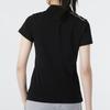 Under Armour Solid Color Casual Sports Polo Shirt Women tops Black 22500519-001