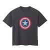 Small Planet Marvel Pre-washed Printed Short Sleeve Captain America T-Shirt, One Size Fits All