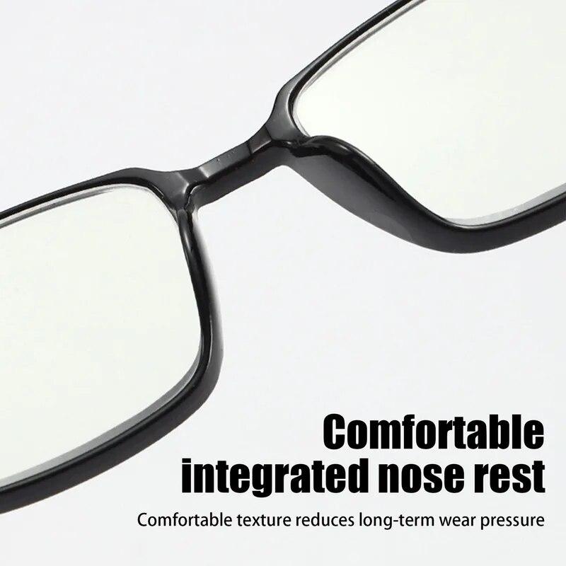 Classic Square Frame Anti Blue Light Reading Glasses for Men Women Rectangular Office Presbyopia Eyewear Anti Fatigue