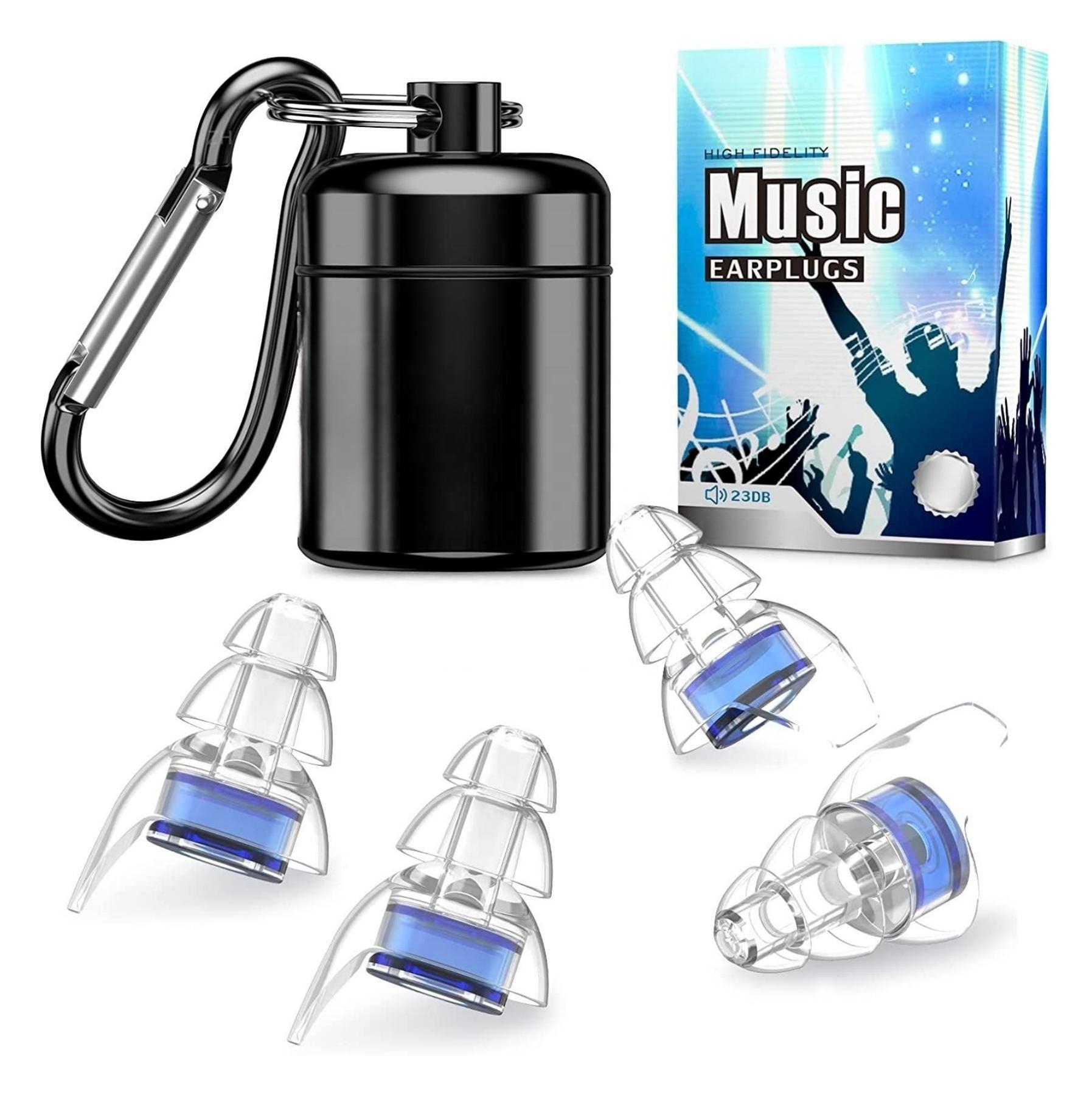 High Fidelity Silicone Earplugs Reusable Soundproof and Noise Reduction Hearing Protection for Musicians Concerts Live Events 23dB прозрачный