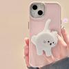 Binge-Watching Cat Acrylic Phone Holder: Retractable, Cute, & Convenient