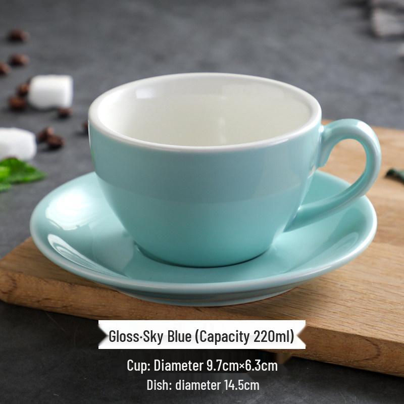 

Керамический набор чашек для капучино и латте с логотипом соревнований - 220 мл 220ml