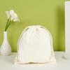 Blank Canvas Drawstring Bag with Cotton Rope for Nuts or Rice, Custom Logo Printing Available