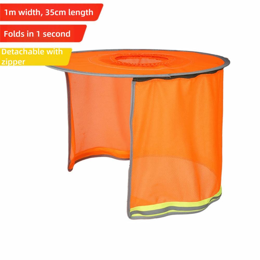 With Reflective Stripe Safety Hat Cap Visor Foldable Neck Shield Work Safety Helmet Cap