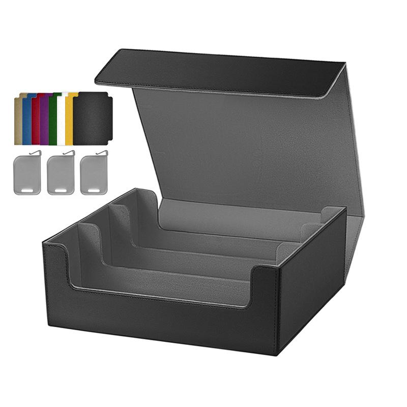 100+ Trading Card Deck Box PU Leather Gathering Card Toy W/ Magnetic Closure Game Cards Storage Game Card Case Protector