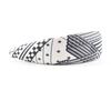 Excellent HERMES hair accessory Zigzag silk headband White black silk Women Used