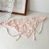Lace Crochet Flower Triangled Scarf Head Wrap Lightweight Breathable Knit Hair Bandana Delicate Style Photography Accessory