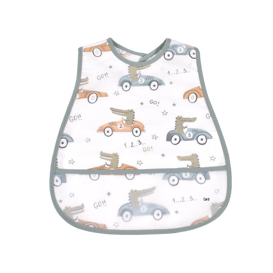 Waterproof Cartoon Baby Bib - Adjustable EVA Cotton Feeding Bib for Boys & Girls