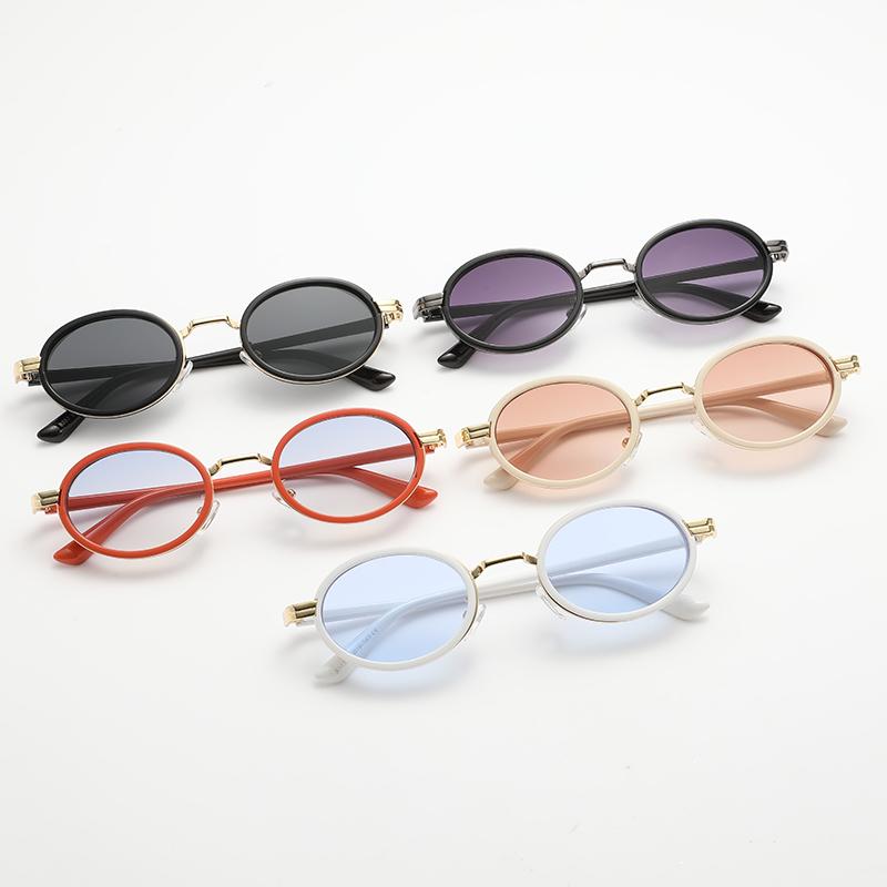 

Oval Sunglasses Women Candy Color Design Eyewear Shades Ladies Alloy Black Sun Glasses Female UV400 Eyeglasses