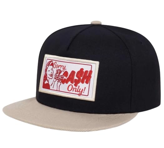 

[sproutsy] Stylish and cute cap with illustrations and cartoons, CASH (Black), for men and women, unisex.