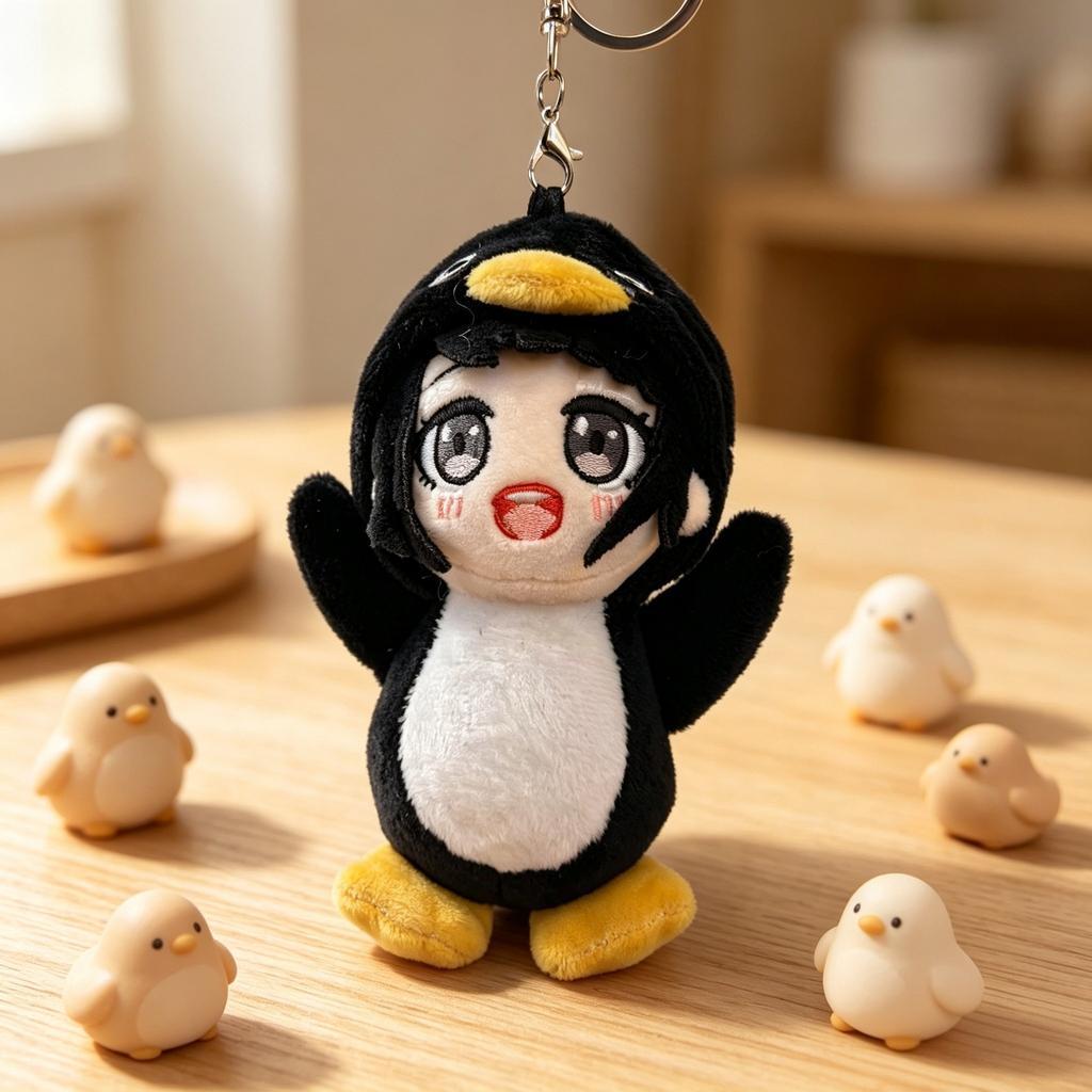 2026 Cute Gugu Gaga Keychain Plush Doll ,25cm Penguin Gugugaga Plush Hot Meme Peripheral Stuffed Toys Birthday Gift