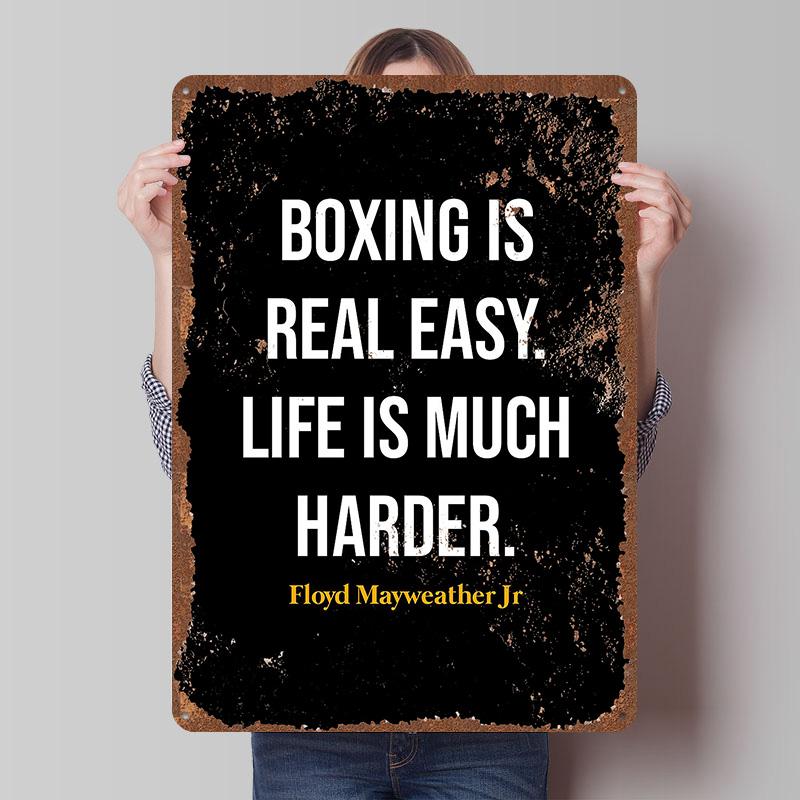

Floyd Mayweather Jr Boxer Metal Posters Custom Vintage Metal Signs Wall Art Tin Plaque for Man Cave Bedroom Decoration Aesthetic 7.9x11.8In(20x30cm)