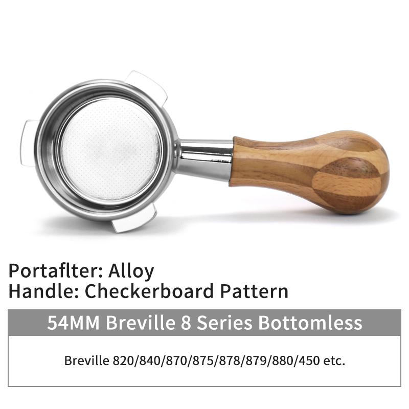 54mm Coffee Bottomless Portafilter Naked For Breville Sage 870 878 879 Filter Basket Espresso Machine Accessories Barista Tools