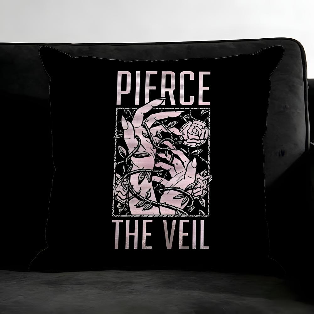 P-Pierce The V-Veil Band Cushion Cover Pillowcase Ultra Soft Skin Friendly Fabric Cloud Like Comfort & Concealed Zipper