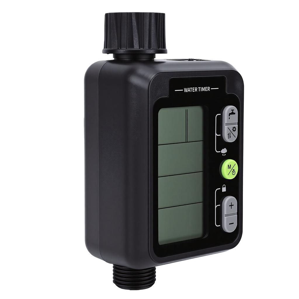 Wasserdurchflussmesser Wasserdichtes LCD-Display Bewässerungszeitschaltuhr mit Regensperre 9 Programmierbare Modi für Außenbereiche Gärten Rasenflächen