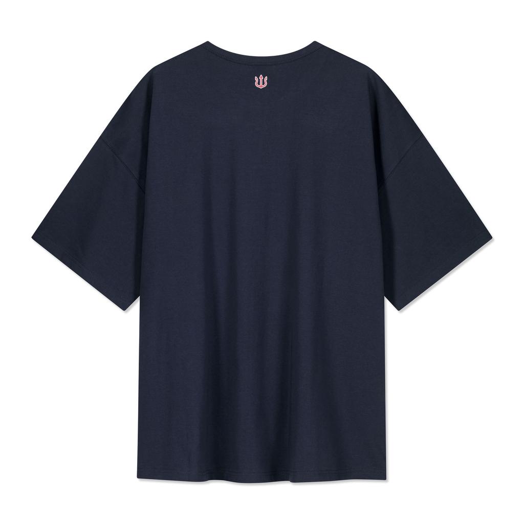 VERUTUM Small Arch Logo T-Shirt Navy