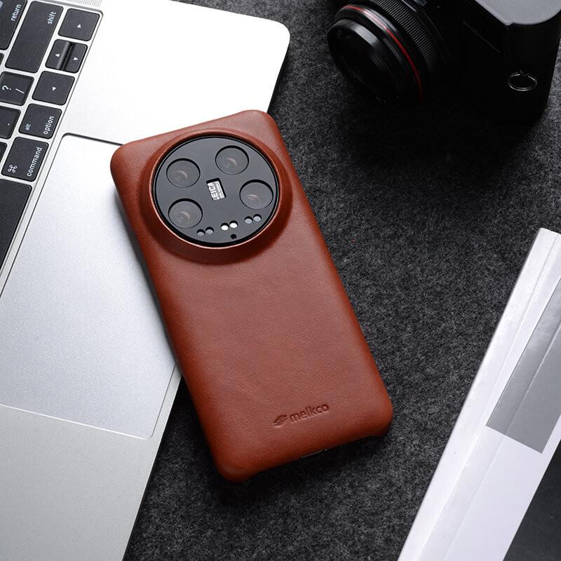 Melkco Premium Genuine Cowhide Leather Case for Xiaomi Mi 14 Ultra Mi15 Ultra-Slim Vintage Oil Wax Microfiber Inner Luxury Cover