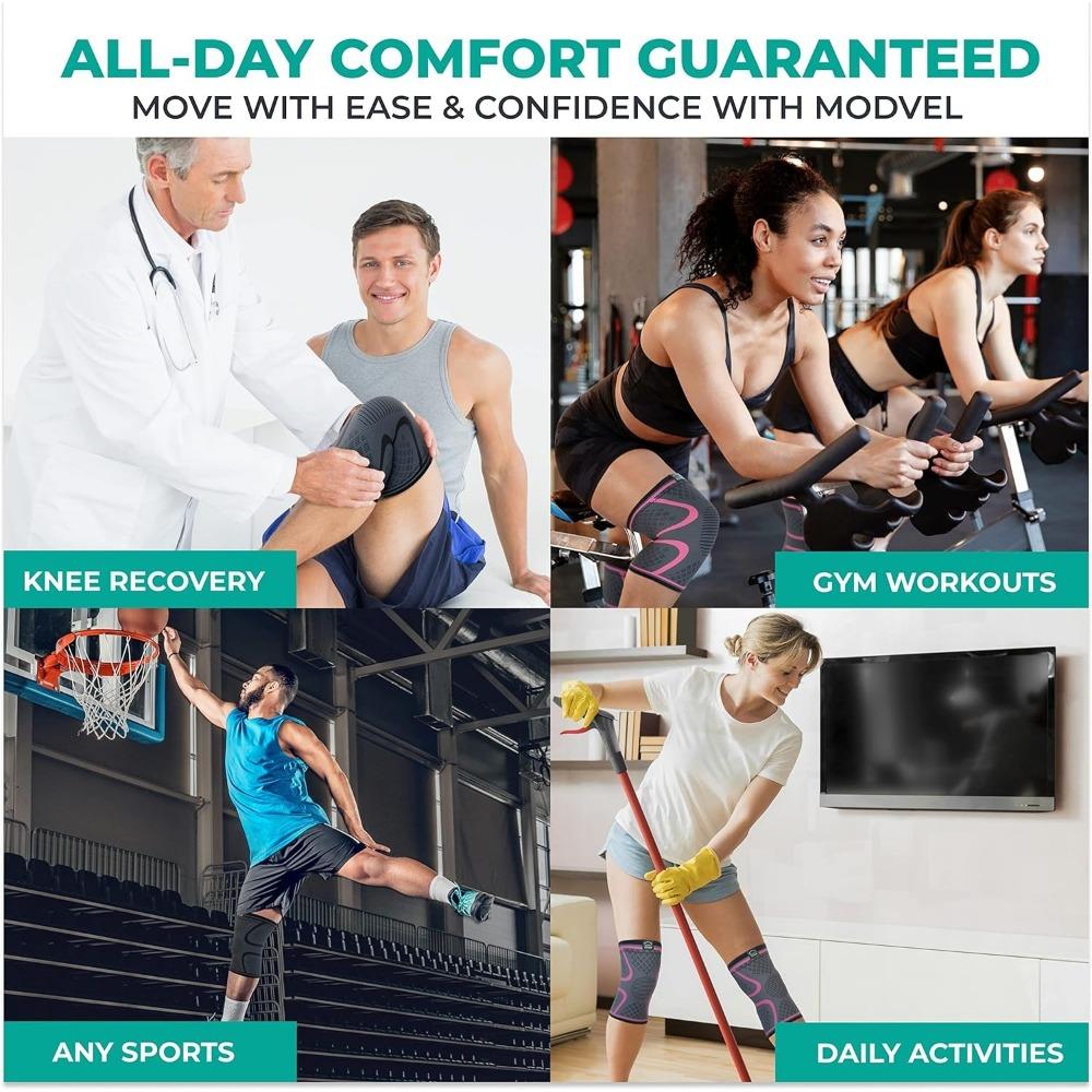 Sports Knee Pads, Compression Knee Pads, Compression Breathable Basketball Running Fitness Cycling Knitted Sports Knee Pads