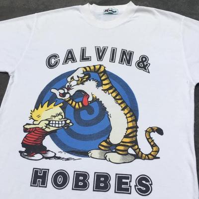 Calvin and Hobbes Funny T Shirt 90s White Tee Men Women Unisex Tee NH26521 Unisex T-Shirt