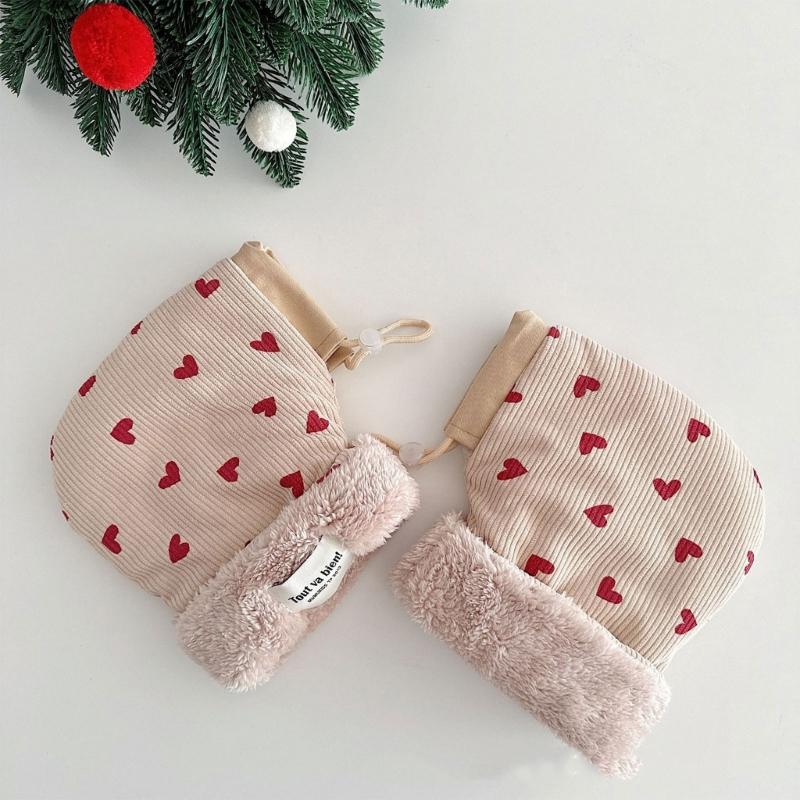 Windproof Infant Stroller Hand Muffs Outdoor Sports Mittens Cartoon Hand Warmer Scooter Gloves Accessory for Winter