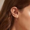 Fashion 925 Silver Plain Simple Cross Stud Earrings Jewelry 18K Gold Plated Tassel Chain Stud Earrings for Women