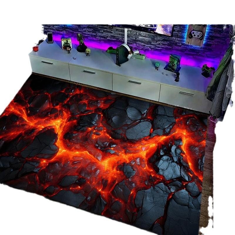 3D Wohnzimmerteppich Sofa Couchtisch Teppich E-Sports Zimmer Dekoration Teppich Eingangstürmatte