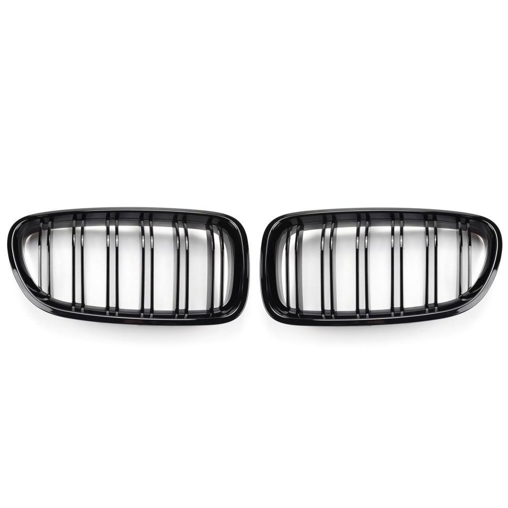 

Спортивная решетка радиатора для BMW 5 серии F10 F11 F18 520d 530d 540i 2010-2017 1 пара глянцевых черных двойных планок гоночной решетки