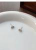S999 Sterling Silver Chinese Lotus Stud Earrings for Women - Elegant, Simple Design with Ear Hole Care.