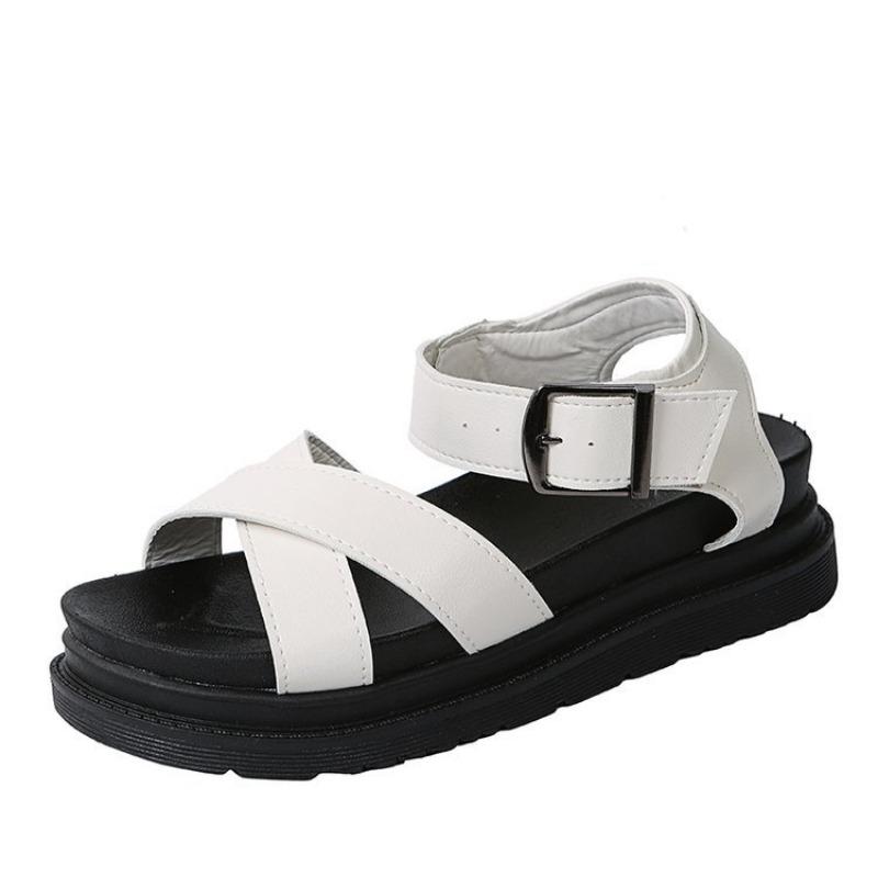 Large size sandals women's summer wind buckle heightened platform sandals women