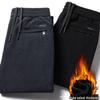 Pantaloni di Velluto a Coste da Uomo - Mezza Età & Anziani, Autunno/Inverno, Vestibilità Dritta, Ampi, Ispessiti con Velluto