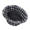 Ladies autumn and winter foreign trade new winter black and white plaid basin hat outdoor shading warm hat fashion bucket hat trend