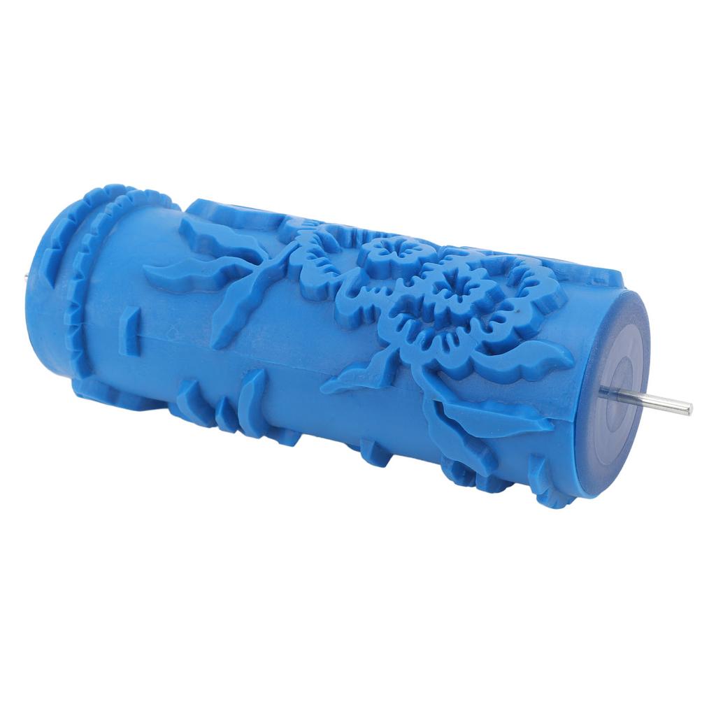 Patterned Paint Roller for Wall Decoration 5 Inch Classic Floral Embossing Texture Rubber Roller